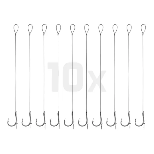 Delphin Braided Sting Chinu 8-as 0,14 mm 12 cm szakállas előkötött horog 10 db/csomag