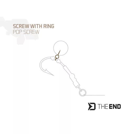 Delphin THE END POP Screw csavar karikával M csalicsavar 15 db/csomag