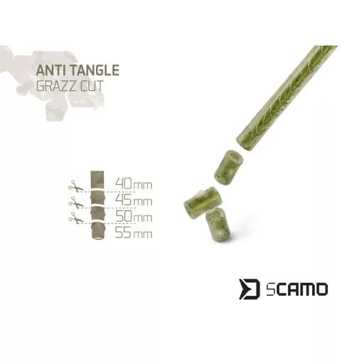 Delphin sCAMO Grazz Cut anti tangle hüvely 55 mm gubancgátló cső 10 db/csomag