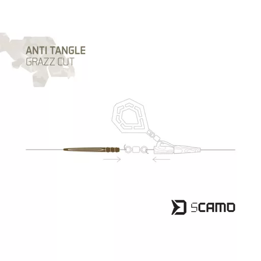 Delphin sCAMO Grazz Cut anti tangle hüvely 55 mm gubancgátló cső 10 db/csomag