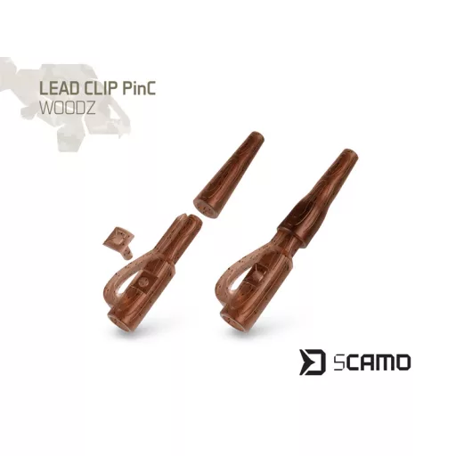 Delphin sCAMO PinC Woodz ólom tartó ólomkapocs 10 db/csomag