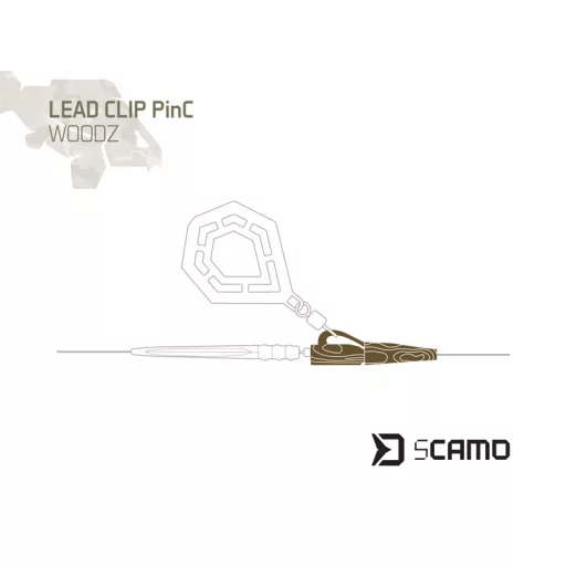 Delphin sCAMO PinC Woodz ólom tartó ólomkapocs 10 db/csomag