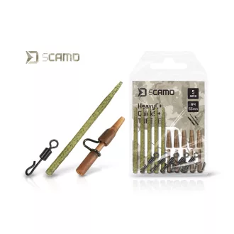   Delphin sCAMO HeavyC + QuickS + Tube szett #4 pontyozó szerelék készlet 5 db/csomag