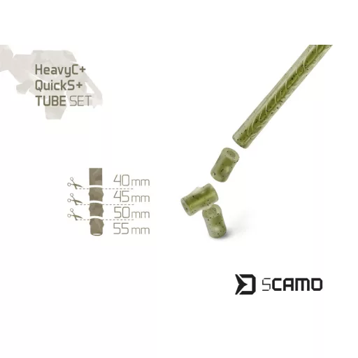 Delphin sCAMO HeavyC + QuickS + Tube szett #4 pontyozó szerelék készlet 5 db/csomag
