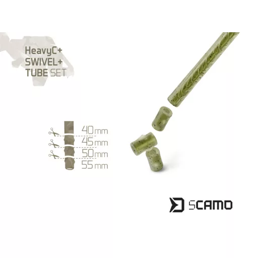 Delphin sCAMO HeavyC + + Tube szett #4 pontyozó szerelék készlet 5 db/csomag