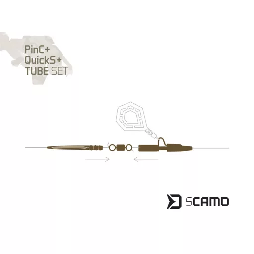 Delphin sCAMO PinC + QuickS + Tube szett 5 szett #4 pontyozó szerelék készlet