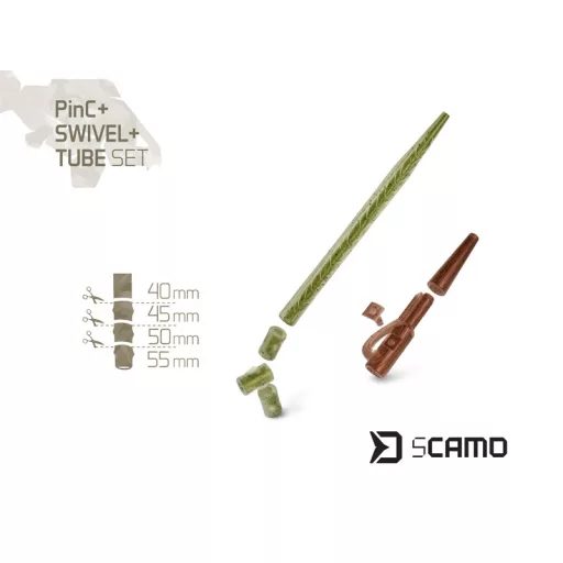Delphin sCAMO PinC + + Tube szett #4 pontyozó szerelék készlet 5 db/csomag