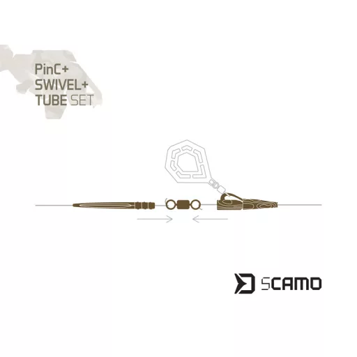 Delphin sCAMO PinC + + Tube szett #4 pontyozó szerelék készlet 5 db/csomag