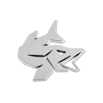 Delphin PIKE 3D csukamatrica, króm, 6 × 6 cm