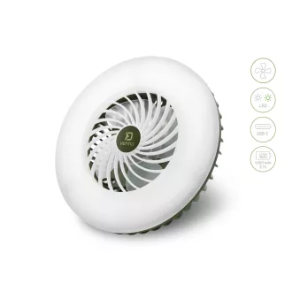   Delphin Ventix Ventilátor világítással 7W 4400mAh 4400 mAh 17 × 6,5 cm kempinglámpa