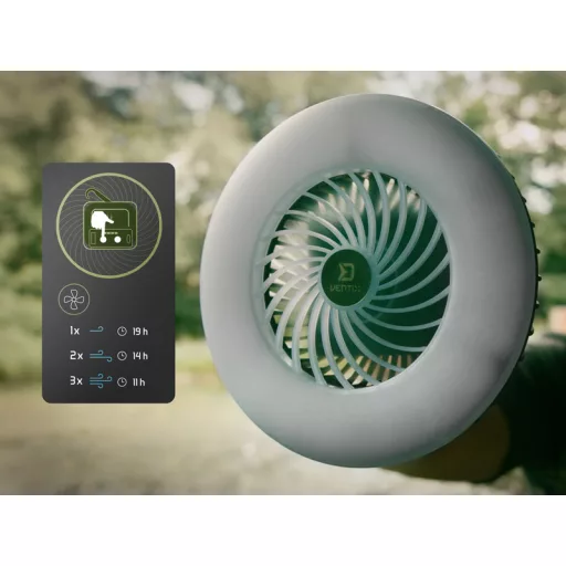 Delphin Ventix Ventilátor világítással 7W 4400mAh 4400 mAh 17 × 6,5 cm kempinglámpa