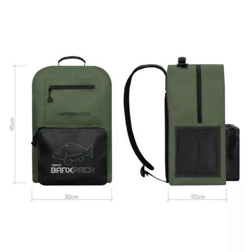 Delphin BanxPACK XL Vízálló EVA zöld/fekete hátizsák 45 × 30 × 20 cm