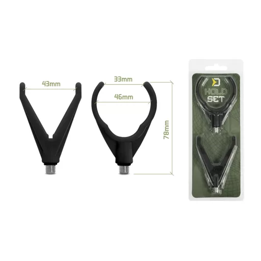 Delphin HoldSET bottartó készlet Uni V+u fekete