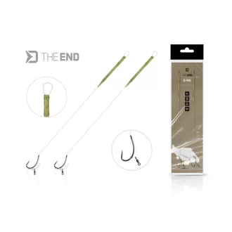   Delphin The End D-Rig 4-es 20 cm szakállas bojlis előkötött horog 2 db/csomag