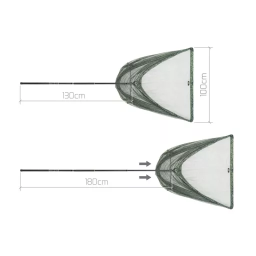 Delphin TELEFIX C2 g Tele 180 cm nyéllel 2 részes 100 × 100 cm teleszkópos bojlis merítő