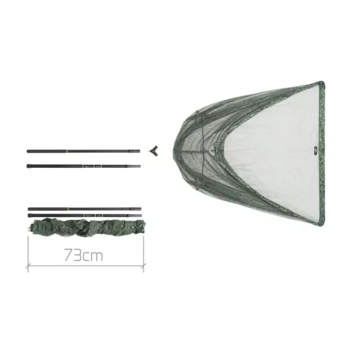 Delphin TELEFIX C2 g Tele 180 cm nyéllel 2 részes 100 × 100 cm teleszkópos bojlis merítő