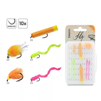   Delphin FLY Műlégy készlet Bung 10 db Bung pisztráng 10 db/csomag műlégy