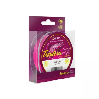   Delphin Troutera Nx 0,065 mm 135 m 2,6 kg rózsaszín fonott főzsinór