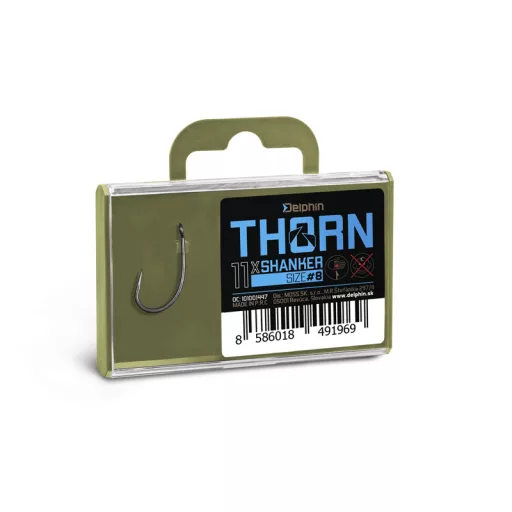 Delphin Thorn Shanker 11 × 2-es bojlis szakállas horog