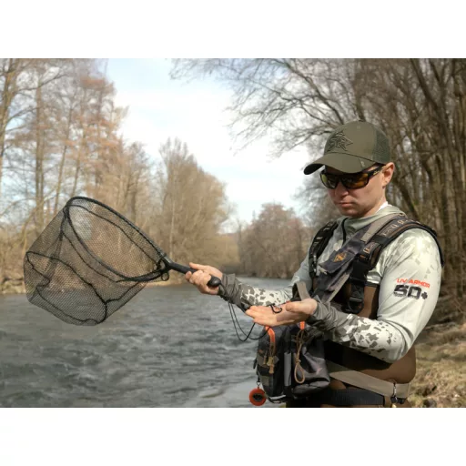 Delphin Shorx 45 × 35 cm gumírozott rablóhalas merítő