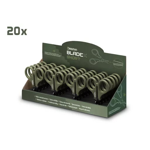 Delphin BladeX Short SS fogazott horgászolló 9,5 cm zsinórvágó olló