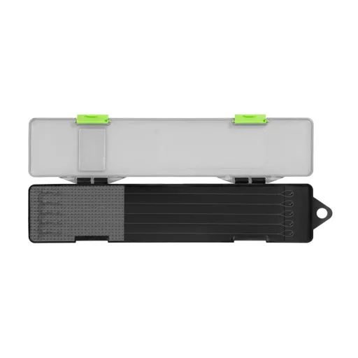Delphin Reaxe Rigin mini Feeder fekete/sárga előketartó doboz 21,6 × 4,6 cm