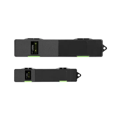 Delphin Reaxe Rigin mini Feeder fekete/sárga előketartó doboz 21,6 × 4,6 cm