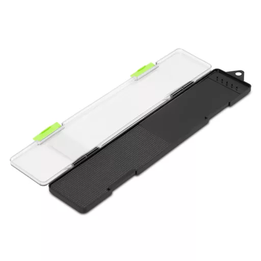 Delphin Reaxe Rigin maxi Feeder fekete/sárga előketartó doboz 30,3 × 6 cm