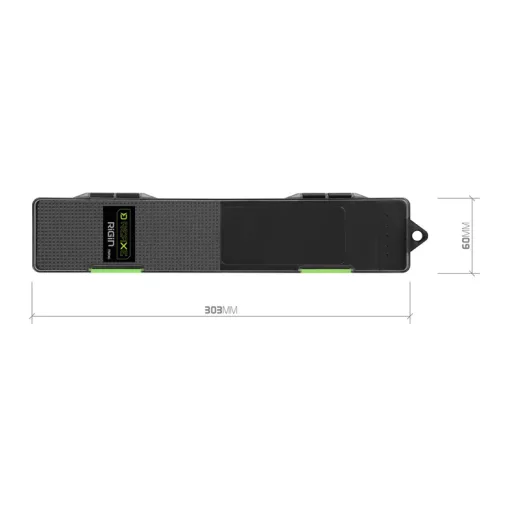 Delphin Reaxe Rigin maxi Feeder fekete/sárga előketartó doboz 30,3 × 6 cm