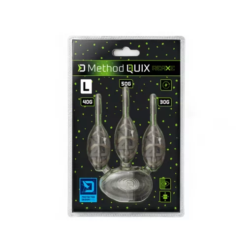Delphin Quix Reaxe töltőszerszámmal 3+1 l method kosár szett 30 g 40 g 50 g