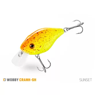  Delphin WOBBY CRANK-SH /Float. SUNSET 5 cm 8 g crankbait wobbler