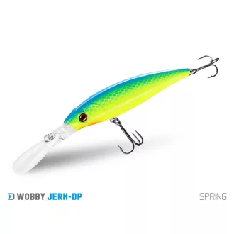   Delphin WOBBY JERK-DP SPRING 9 cm 12,5 g lebegő minnow wobbler