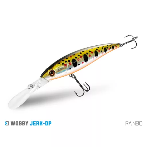 Delphin WOBBY JERK-DP REDFACE 9 cm 12,5 g lebegő minnow wobbler