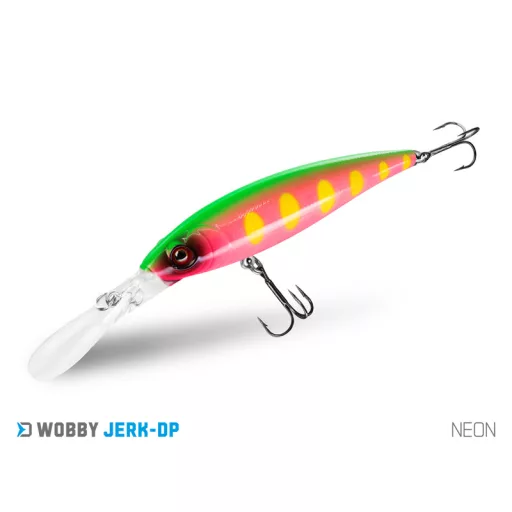 Delphin WOBBY JERK-DP REDFACE 9 cm 12,5 g lebegő minnow wobbler