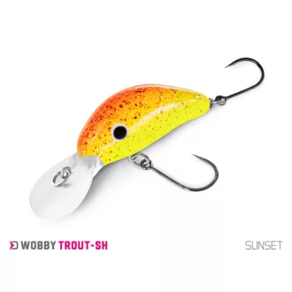   Delphin WOBBY TROUT-SH /Float. SUNSET 4 cm 4 g rovarutánzatú wobbler