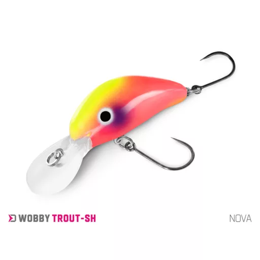 Delphin WOBBY TROUT-SH /Float. RAINBO 4 cm 4 g rovarutánzatú wobbler