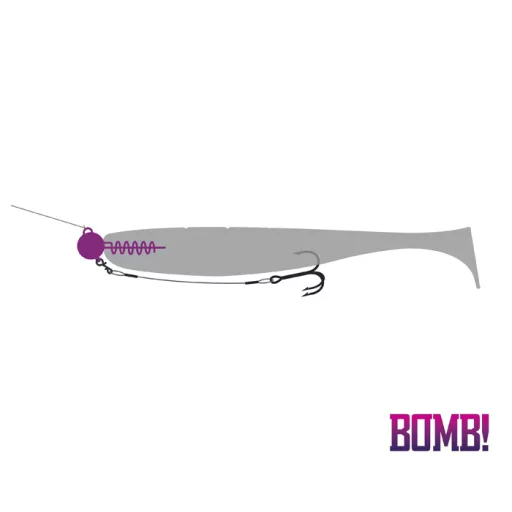 Delphin Bomb! Twisto Jiger csavaros gumihalfej 25 g 3 db