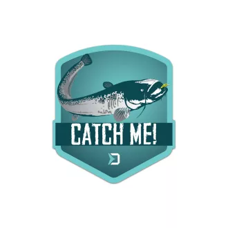 Delphin CatchME! harcsamotívumos matrica, 9 × 8 cm