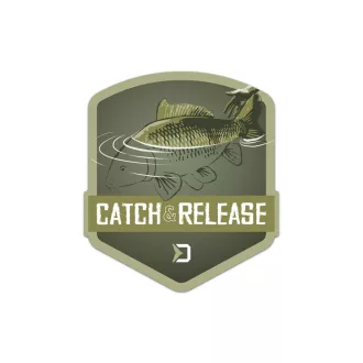 Delphin Catch and Release matrica, 9 × 8 cm