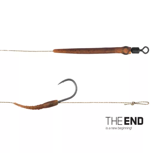 Delphin The End Skin Rig 6-os 20 cm bojlis előkötött horog 2 db/csomag