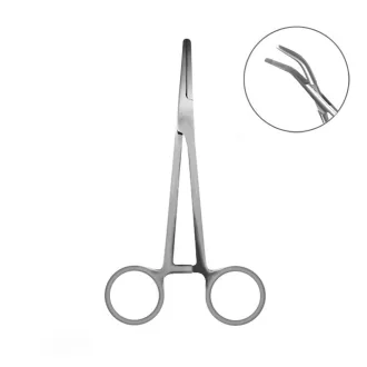 Delphin Hajlított csipesz 13 cm érfogó csipesz