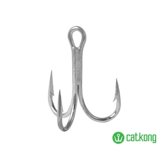   Delphin Catkong SuPower Treble 4/0-s szakállas harcsázó hármas horog 4 db/csomag