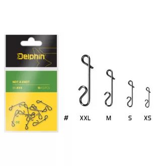   Delphin csomómentes C-02 BN M fekete nikkel csomómentes kapocs 10 db/csomag