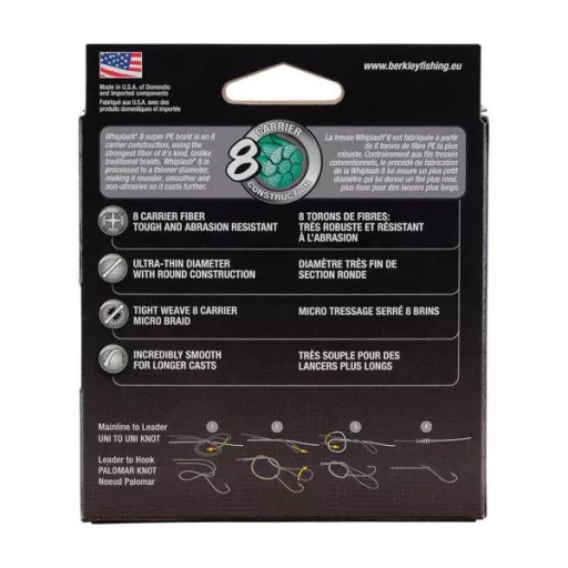 Berkley Ewl815014-mg Whip8 Grn 0,14 mm 150 m fonott főzsinór