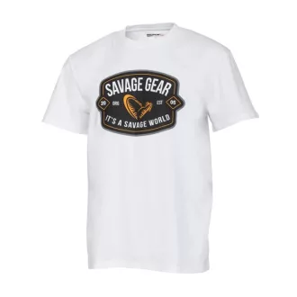 Savage Gear Badge Logo fehér S póló