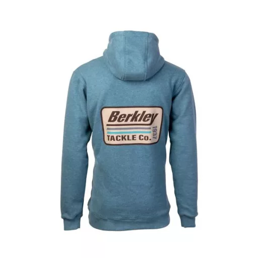 Berkley kapucnis melírozott türkiz XL pulóver