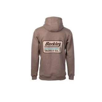 Berkley kapucnis melírozott khaki L pulóver