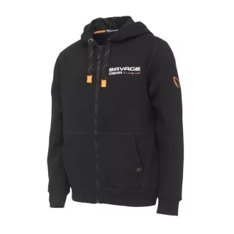 Savage Gear Urban Zip kapucnis fekete XL pulóver