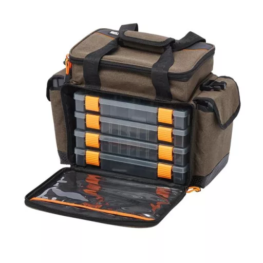 Savage Gear SPC L 6 dobozzal 31 l pergetőtáska 35 × 50 × 25 cm