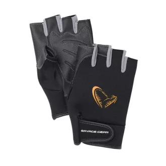 Savage Gear Half Finger neoprén fekete kesztyű M